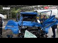 中山高汐止小貨車撞客運 駕駛夾困命危送醫