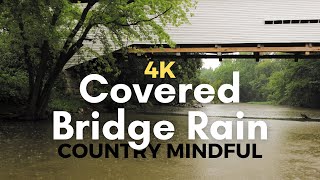 🌧️ Heavy Rain under Bridge at River for Sleep Relaxation Background 4K