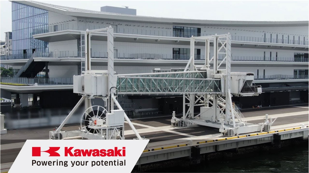 川崎重工 船舶用ボーディングブリッジ 東京国際クルーズターミナル Youtube