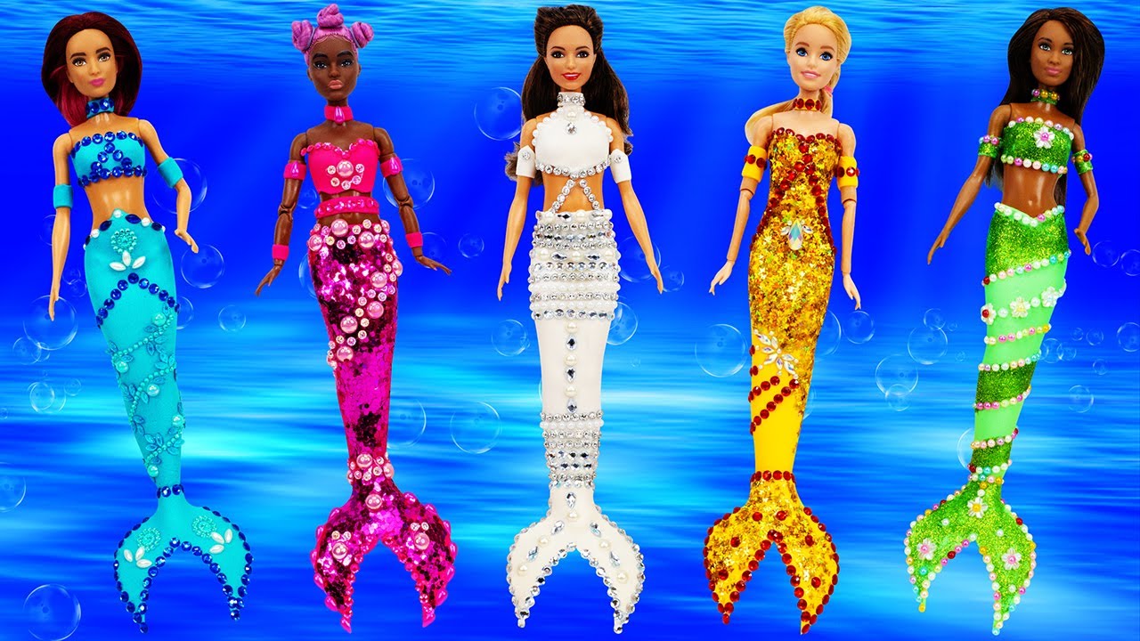 barbie mermaid dress up Barbie Mermaid Fancy-Dress Costume for Girls with Dress and Headpiece for Ages 3-4, Toddler 3T
