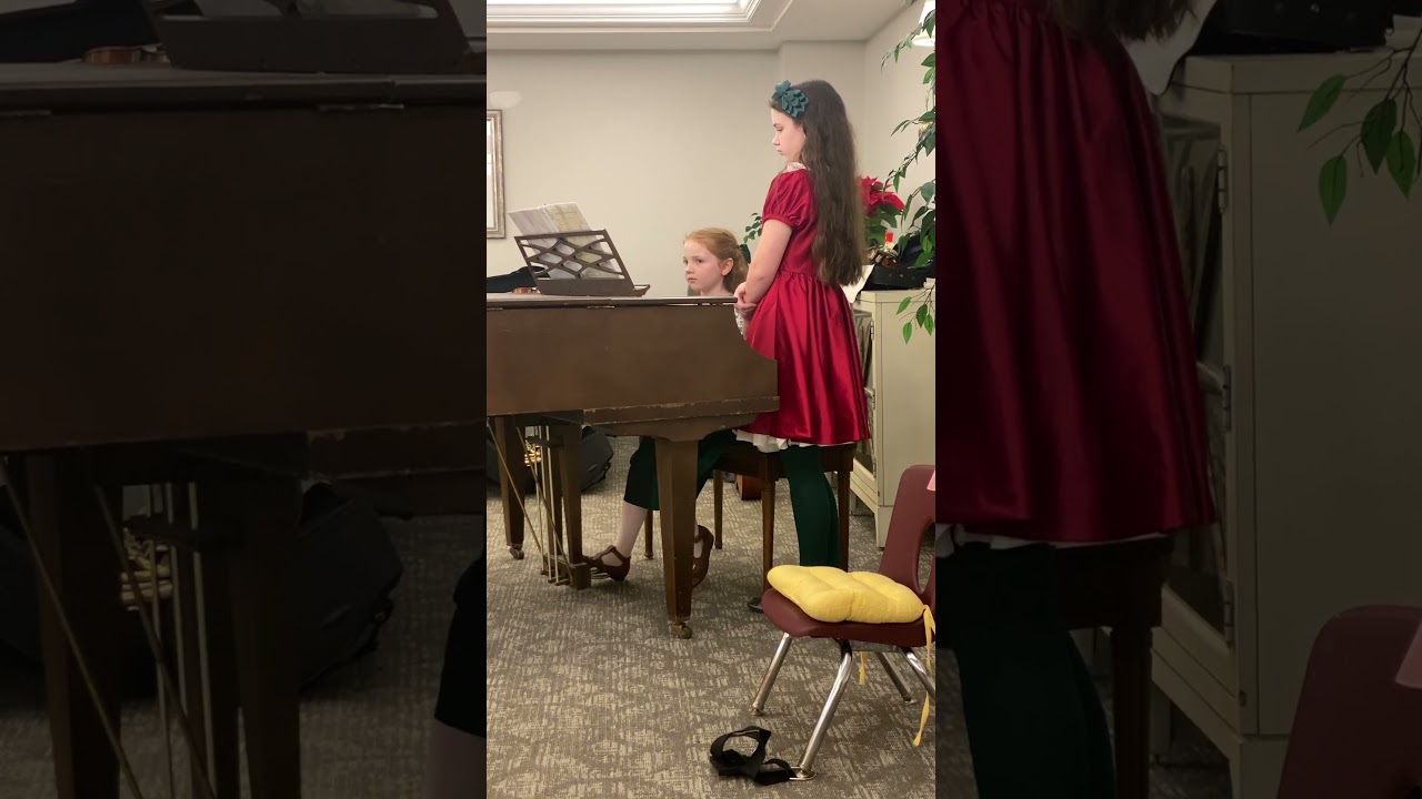 Ada (8) on piano - O Little Town of Bethlehem 