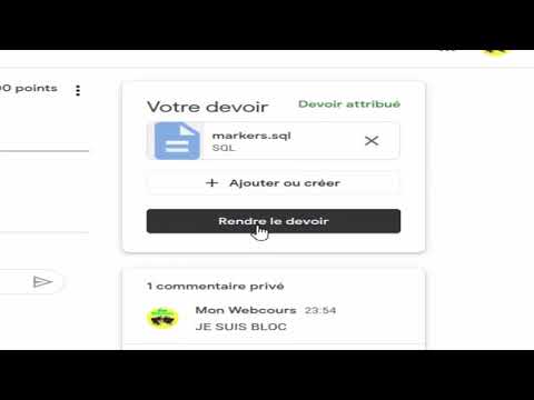 envoi de fichier via classroom