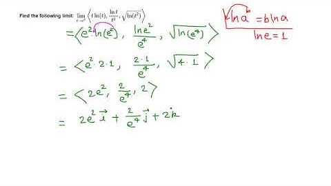 Calc III: Limit of a vector valued function