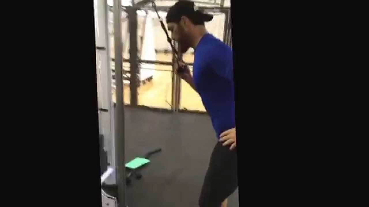 Cable tricep single arm pull downs YouTube