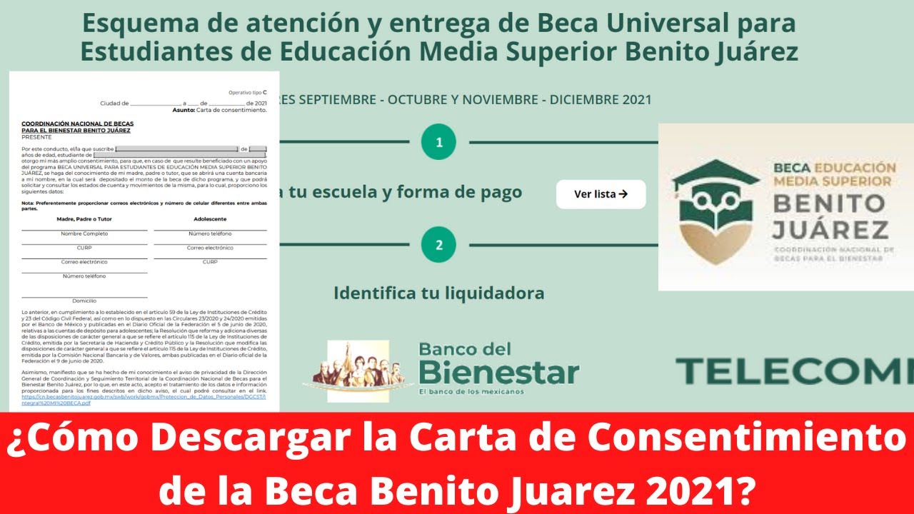 Carta De Consentimiento Beca Benito Juarez 2021 www.youtube.com