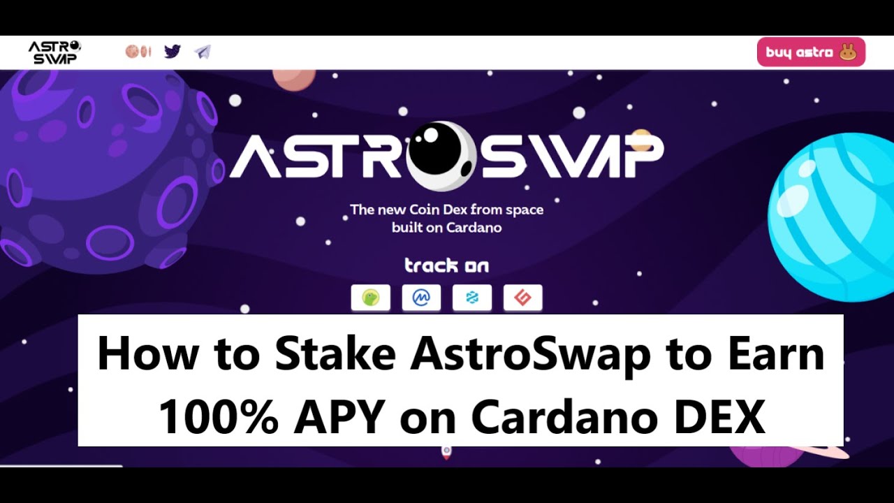 How to Stake $ASTRO Token in AstroSwap to Earn 100% APY on Up Comming DEX  on Cardano