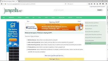 What are the types of Advice in Spring AOP? | javapedia.net
