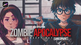 ZOMBIE APOCALYPSE Concept art [SPEEDPAINT] on Procreate