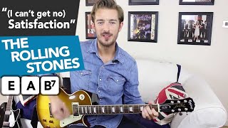 Rolling Stones - SATISFACTION (I can't get no) 3 chords + EASY 1 string guitar riff!