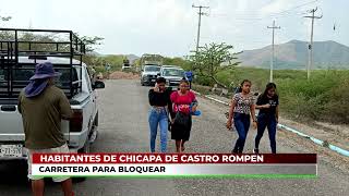 Habitantes de Chicapa de Castro rompen carretera para bloquear