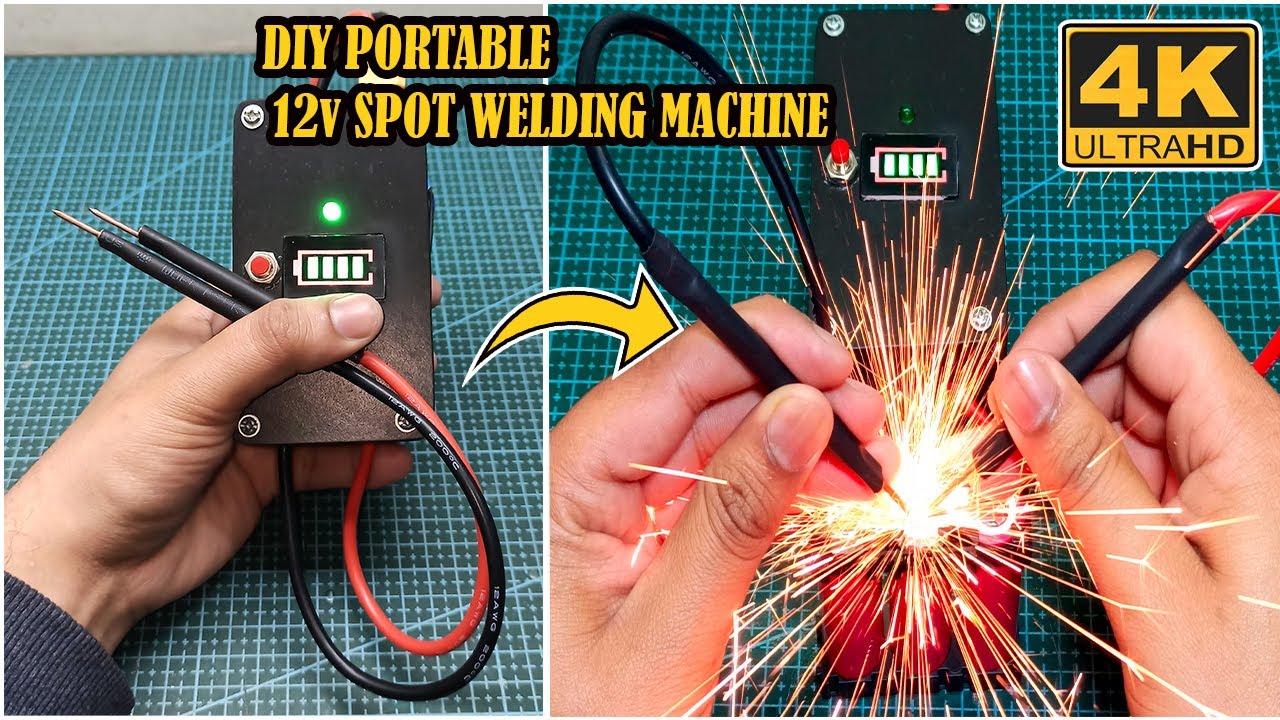 How To Make 12v DIY Portable Spot Welding Kit For Lithium Batteries.