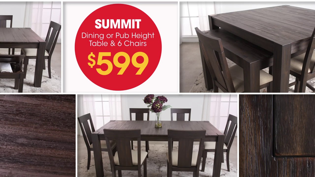 Pull Up a Chair to the Summit Dining Room Set | Bob\'s Discount ... Pull Up a Chair to the Summit Dining Room Set | Bob\'s Discount ...