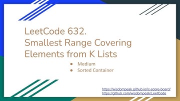 【每日一题】632. Smallest Range Covering Elements from K Lists, 12/3/2020