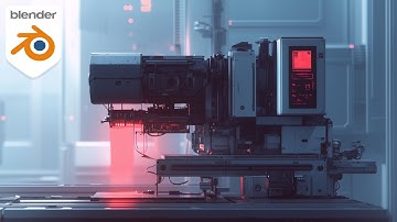 Timelapse of creating a Scifi/Industrial/Cyberpunk Machine in Blender
