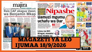 Magazeti ya leo Septemba 18/2026 Ijumaa magazeti ya michezo leo asubuhi Alhamisi/Simba na Yanga