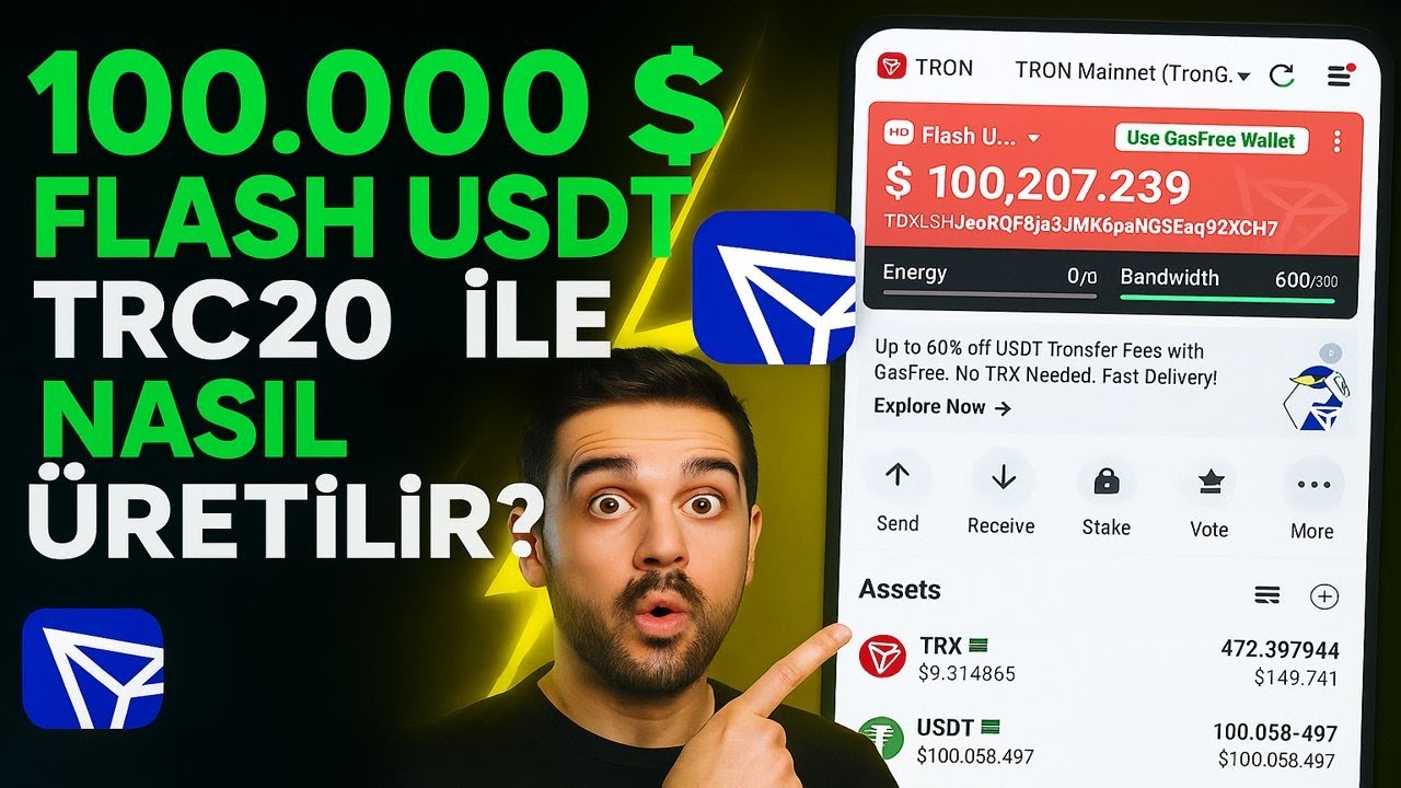 TRC20 ile $100.000 Flash USDT Nasıl Üretilir  | Full TRON Mainnet Tutorial