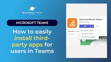 How to install third-party apps for users in Teams