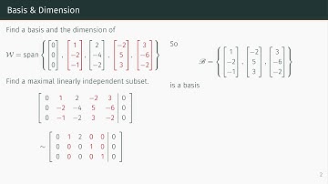 Basis & Dimension