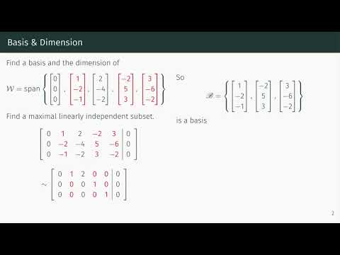Basis & Dimension
