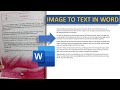 How to convert an image into text in Microsoft Word | Convert a picture into text