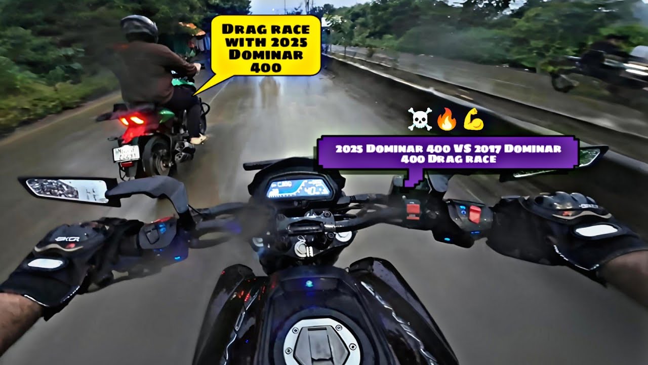 💥 New 2025 Bajaj Dominar 400 VS Old 2017 Bajaj Dominar 400 Drag race | Sports mode in 2025 Dominar 💀