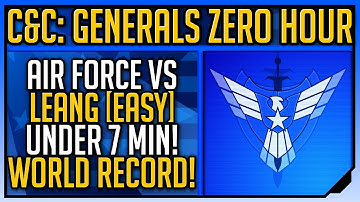 C&C Generals ZH: Air Force vs Leang EASY in UNDER 7 MIN!