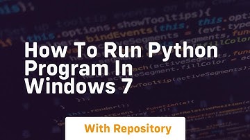 how to run python program in windows 7