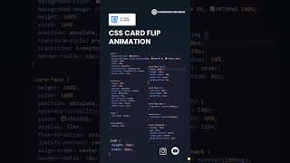 Amazing Card Flip Css Animation Tutorial with source code #css #html #shorts #javascript