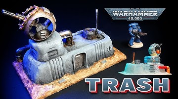 Build a DIY bunker from TRASH for your Warhammers and them!  #warhammer40k #trashbash #kitbash