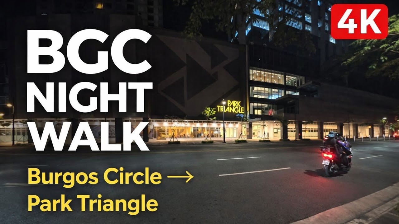 POV Night Walk in BGC 4K | Burgos Circle to Park Triangle Mall (Bonifacio Global City)