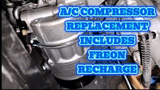 2016 Chevy equinox 3.6 ac compressor replacement and Freon recharge #compressor replacement 