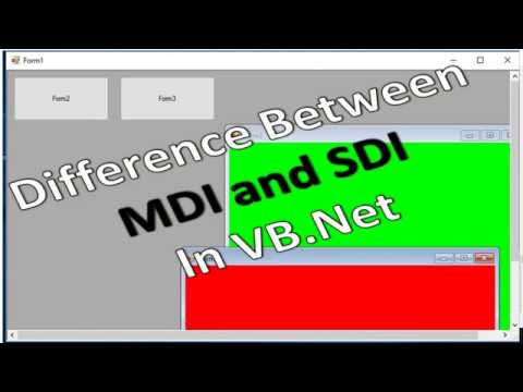 VB.Net ہندی میں MDI اور SDI کے درمیان فرق