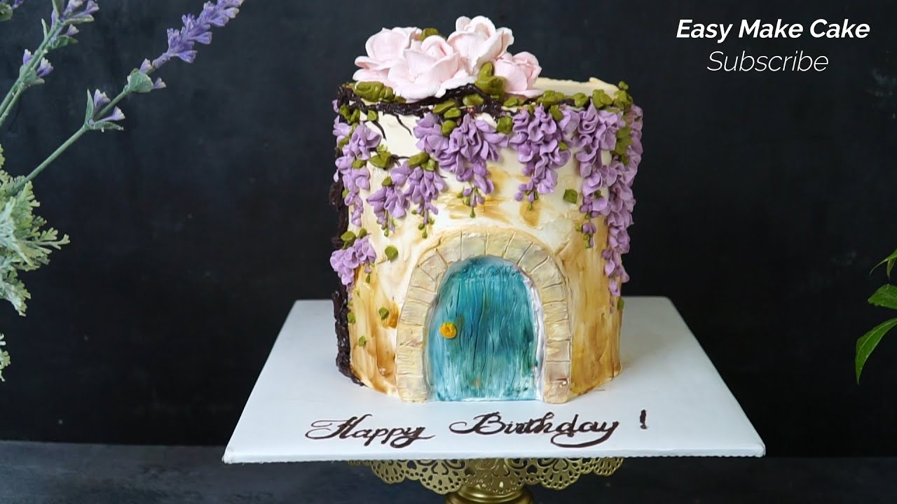 Amazing How To Decorate A Beautiful Cake With Wisteria Flowers