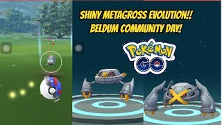 Shiny Metagross Evolution Pokemon Go | Shiny Beldum Pokemon Go Community Day