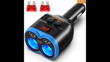 Bộ Chia Tẩu Sạc Ô Tô Aemeku Cao Cấp Hỗ Trợ Sạc Nhanh QC3.0 & Type-C,