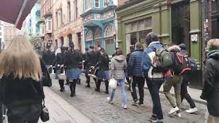 Sunday in Dublin, Ireland. A video of a marching band.