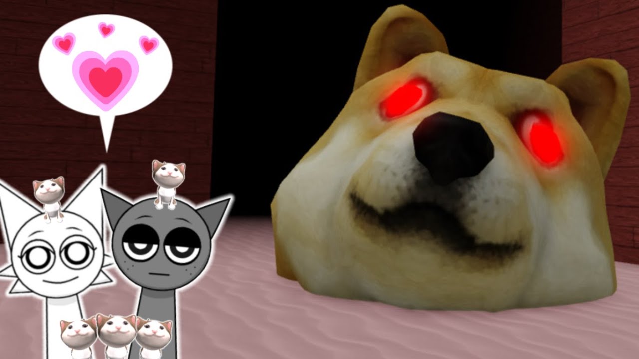 Wenda And Gray Sprunki Rescue Their Kitten Family From Hungry Doges - Roblox - COMPILATION