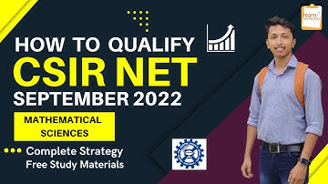 How To Crack CSIR NET September 2022||Complete Strategy||Free Study Material||learn MATHEMATICS
