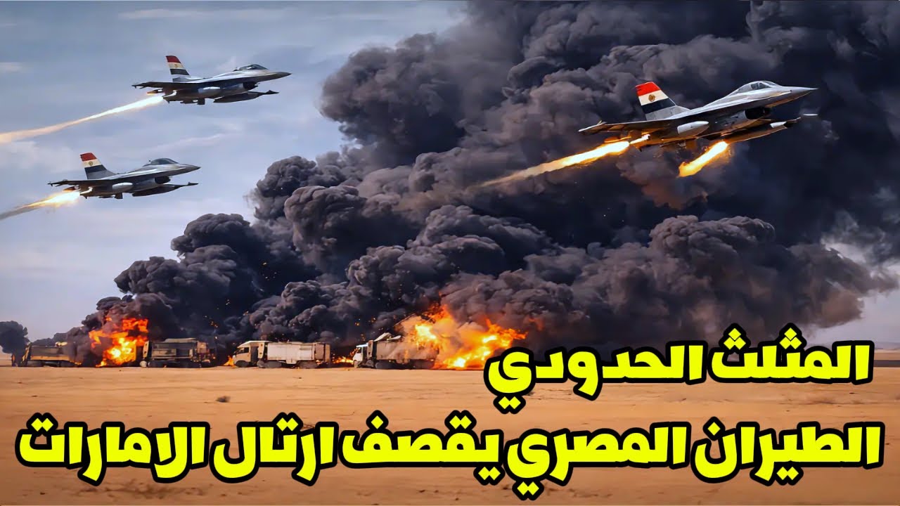 عاجل: الطيران المصري يضرب بقوة! تدمير قافلة الامارات في المثلث الحدودي قبل وصولها للدعم السريع