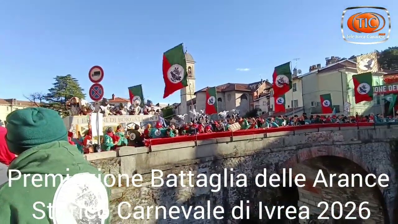 Premiazione Battaglia delle Arance, Storico Carnevale di Ivrea 2026