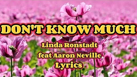 DON'T KNOW MUCH -Linda Ronstadt feat Aaron Neville (song with lyrics)