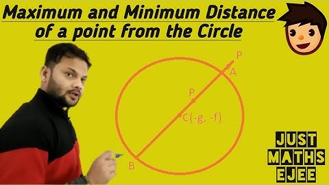 Maximum and Minimum Distance of a Point From the Circle ⭕.#JUSTMathsEJEE.