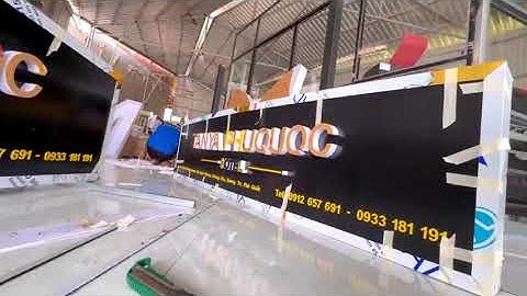 Làm Bảng hiệu Alu chữ Mica có đèn Led đẹp
