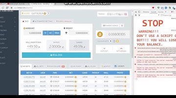 Bitsler Script May 2017 still working