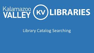 Library Catalog Searching