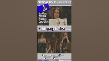 RPG session ideas from Critical Role when they played Pathfinder back in 2016.