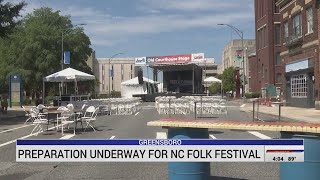 Preparation underway for the North Carolina Folk Festival in Greensboro