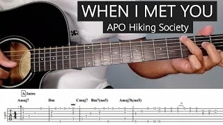 WHEN I MET YOU - APO Hiking Society-Guitar Tutorial with Tablature/Tabs