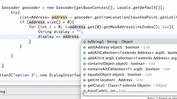 Android Developing Applications Tutorial 137 Geocoding a Location for an Address