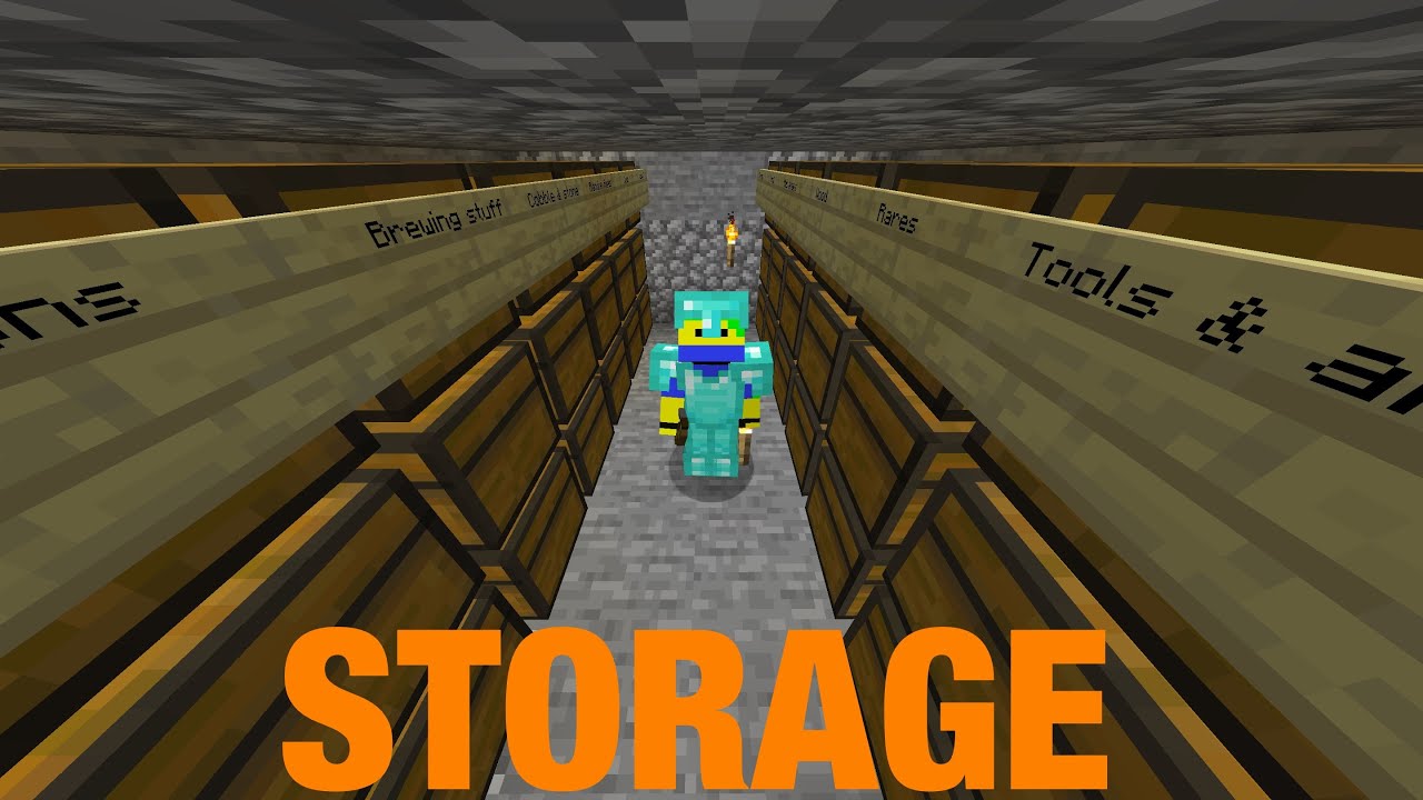 MAKING A STORAGE SYSTEM|MINECRAFT HARDCORE - YouTube